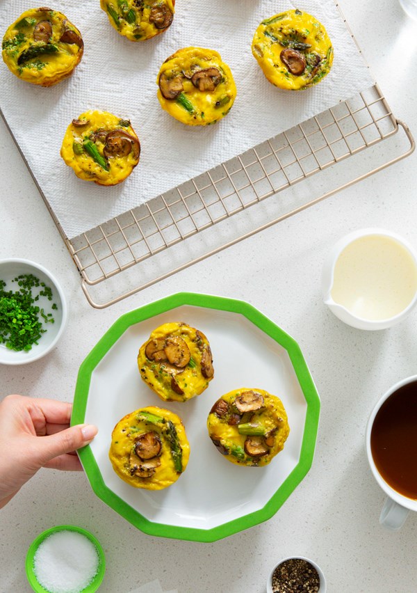 Mushroom & asparagus egg bites