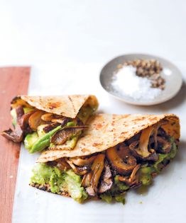 Mushroom & avocado panini