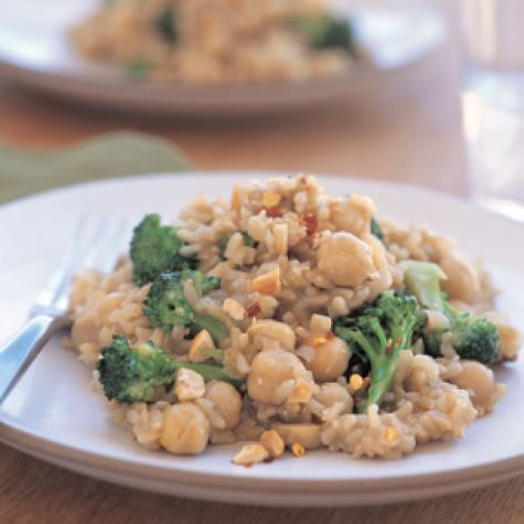 Mushroom & broccoli rice pilaf