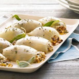 Mushroom & cheddar stuffed onions