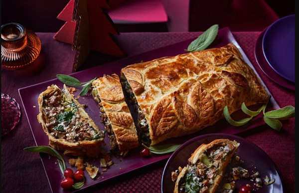 Mushroom & chestnut Wellington