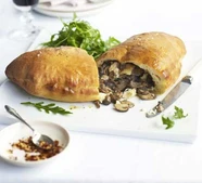 Mushroom & goat's cheese calzone
