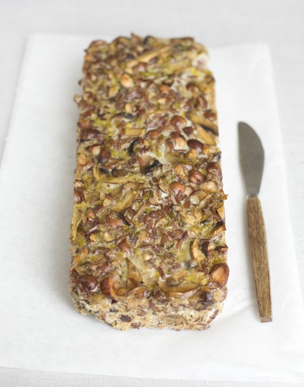 Mushroom & hazelnut loaf