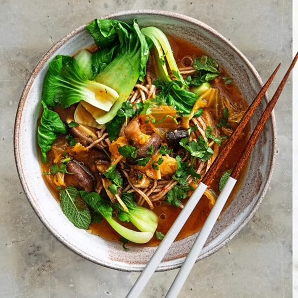 Mushroom & kimchi ramen