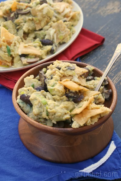 Mushroom & leek migas