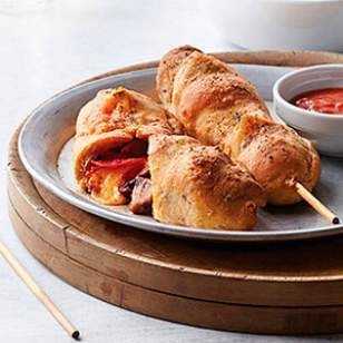 Mushroom & pepperoni pizza pops