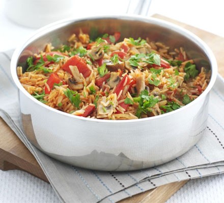 Mushroom & rice pot