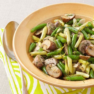 Mushroom & string bean salad
