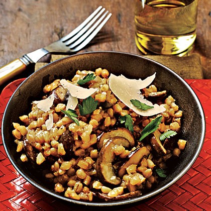 Mushroom and barley risotto