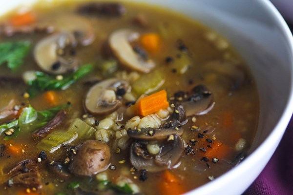 Mushroom and barley soup