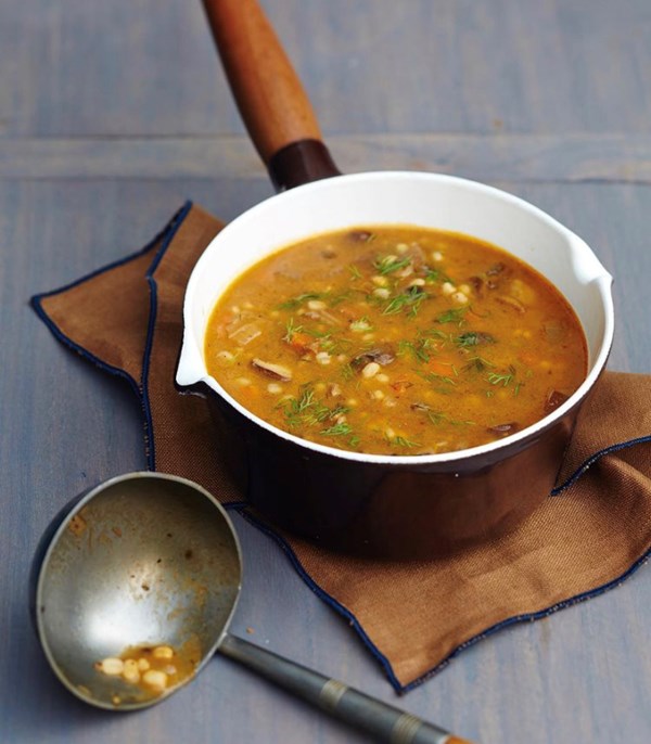 Mushroom and barley soup