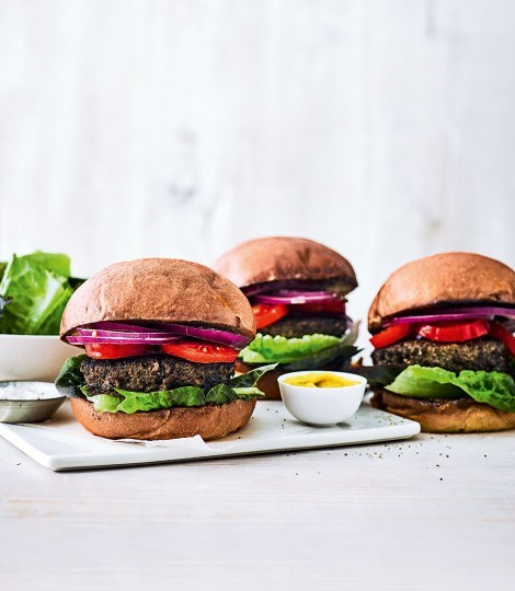 Mushroom and beef burgers