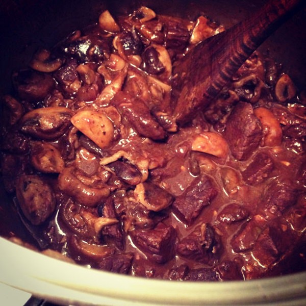 Mushroom and beef stew