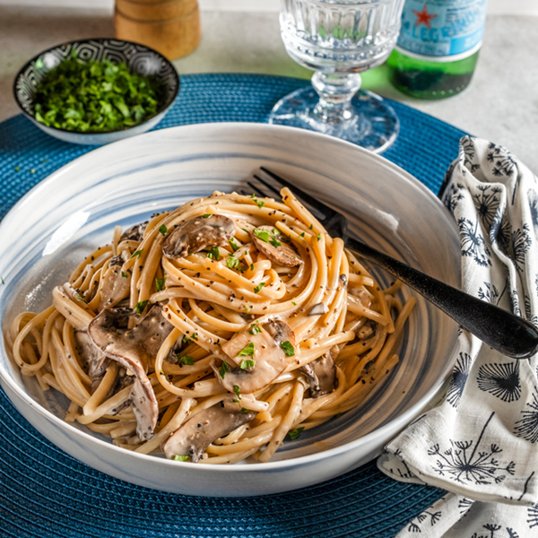 Mushroom and black pepper pasta