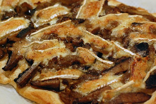 Mushroom and Brie tart