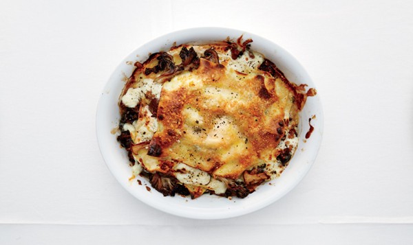 Mushroom and burrata lasagnette