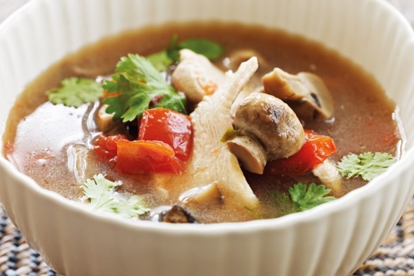 Mushroom and chicken tom yum