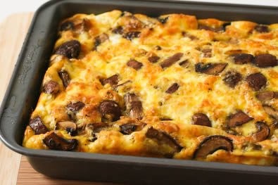 Mushroom and feta breakfast casserole