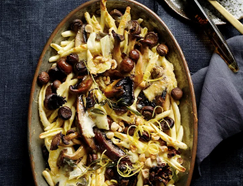 Mushroom and Fontina maccheroni
