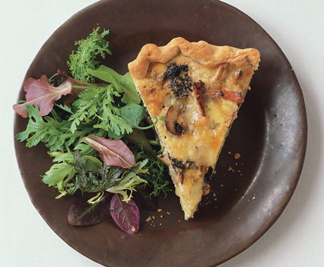 Mushroom and Fontina quiche
