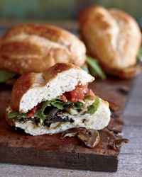 Mushroom and goat cheese tortas