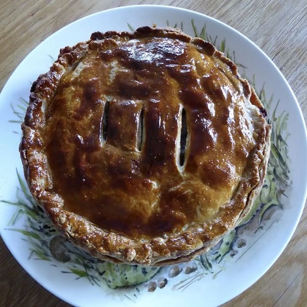 Mushroom and ham pie (La tourte Landaise aux champignons)