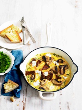 Mushroom and herb omelette