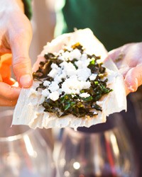 Mushroom and kale tamales