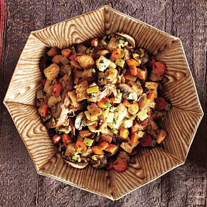 Mushroom and leek stuffing