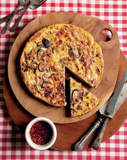 Mushroom and prosciutto frittata [Chambliss Giobbi]