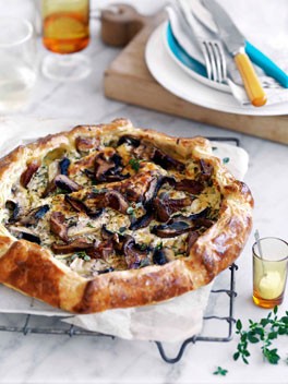 Mushroom and ricotta galette