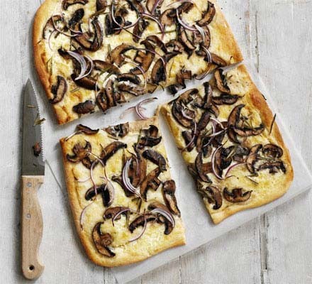 Mushroom and rosemary tart