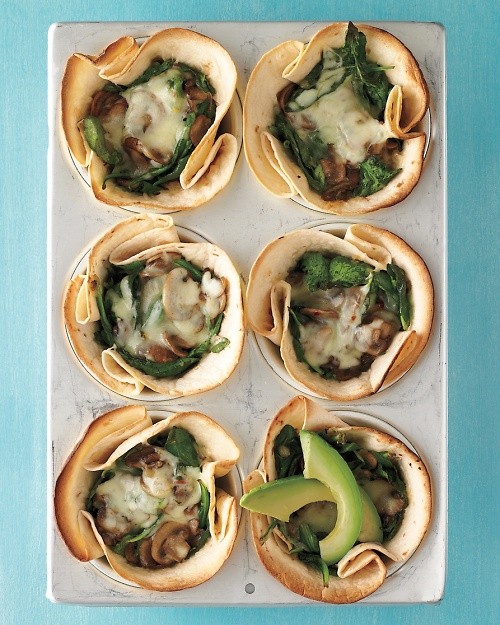 Mushroom-and-spinach cups