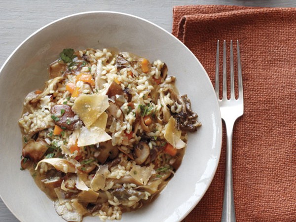 Mushroom and squash risotto