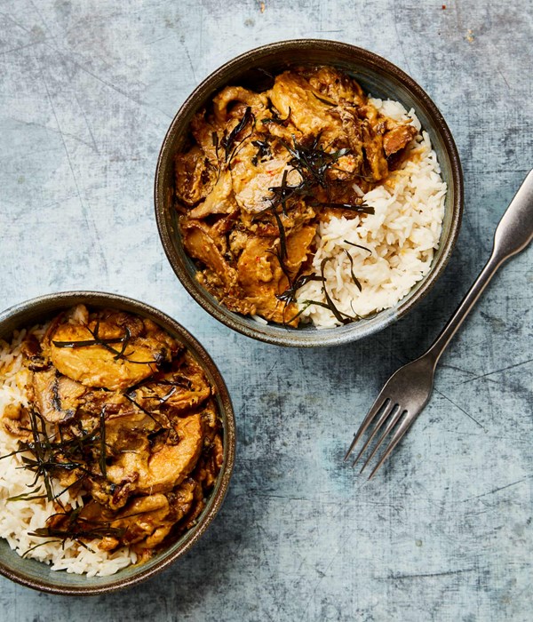 Mushroom and tempeh rendang