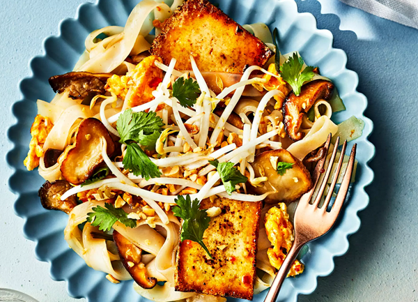 Mushroom-and-tofu pad Thai
