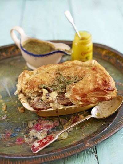 Mushroom and Tunworth cheese pies