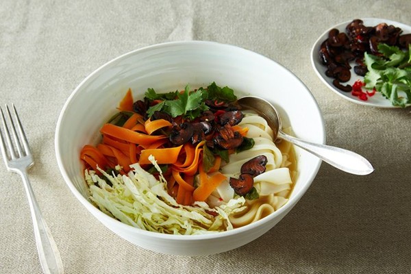 Mushroom and vegetable pho