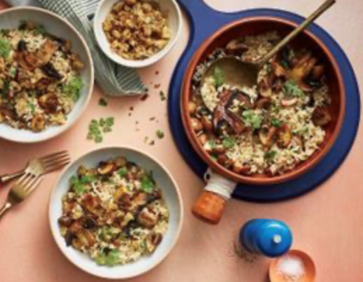 Mushroom and wattleseed risotto