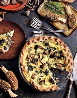 Mushroom and wild onion quiche [Gary Lincoff and Irene Liberman]