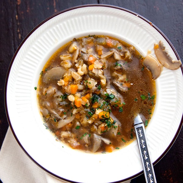 Mushroom barley soup