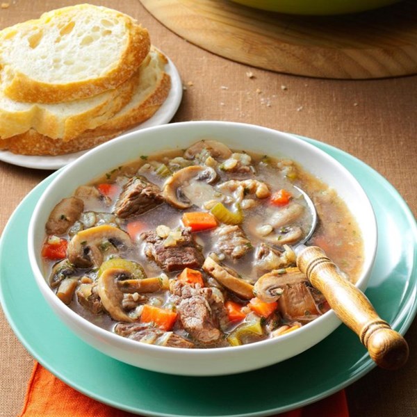 Mushroom barley soup