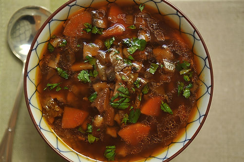 Mushroom barley soup