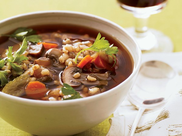 Mushroom-barley soup