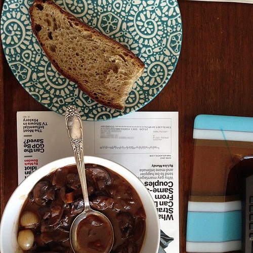 Mushroom bourguignon