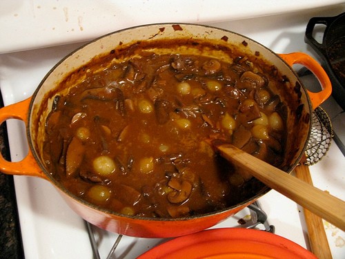 Mushroom Bourguignon