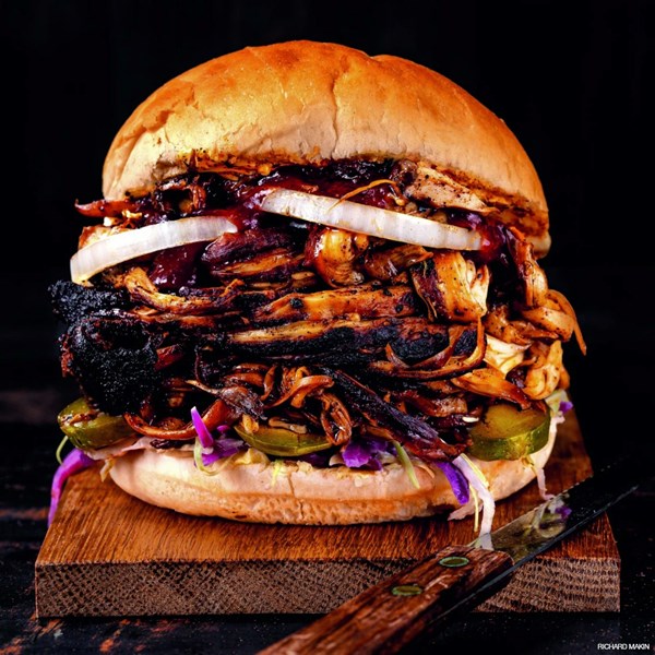 Mushroom brisket sandwiches