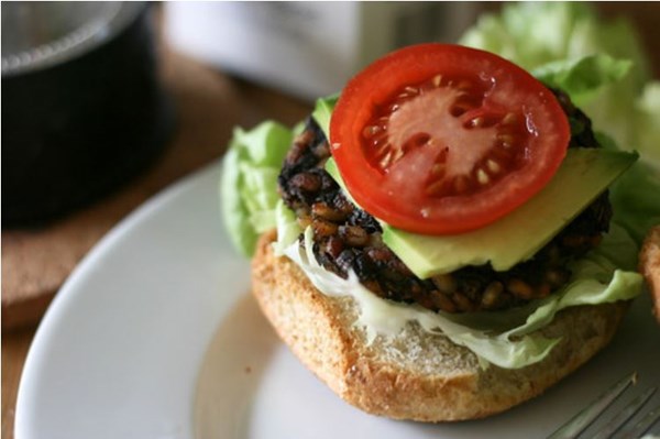 Mushroom burgers with barley