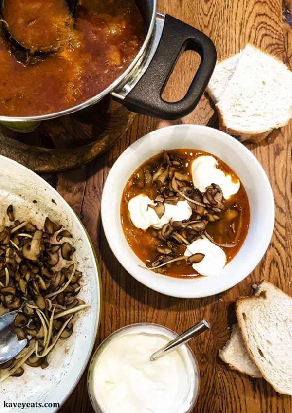 Mushroom, butternut, soured cream