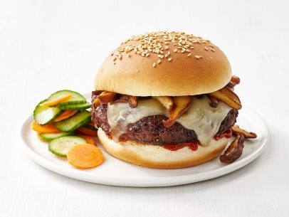 Mushroom cheeseburgers